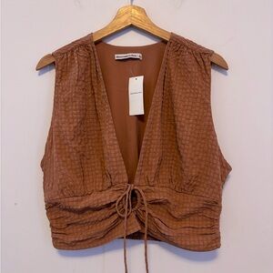 BNWT Abercrombie Textured Tie Crop Top